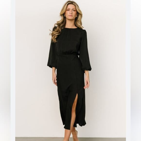 Baltic Born NWTs High Line Black Midi Dress size medium - Picture 1 of 8